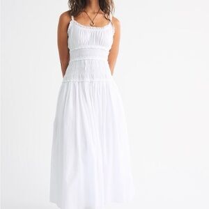 Abercrombie & Fitch Smocked Drop-Waist Maxi Dress NWT